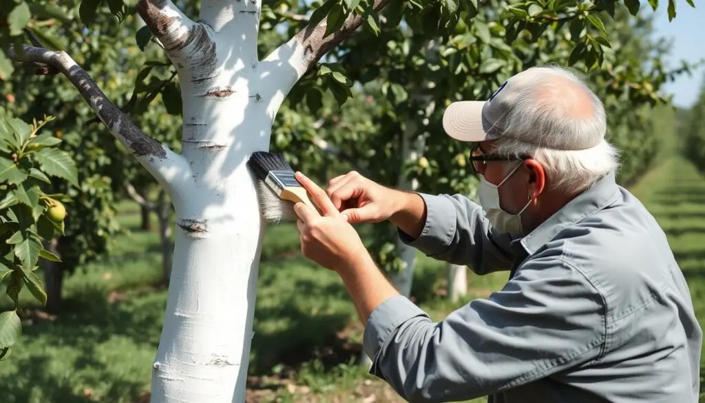 Bielenie drzew wapnem budowlanym - czy wapno budowlane nadaje się do ogrodu