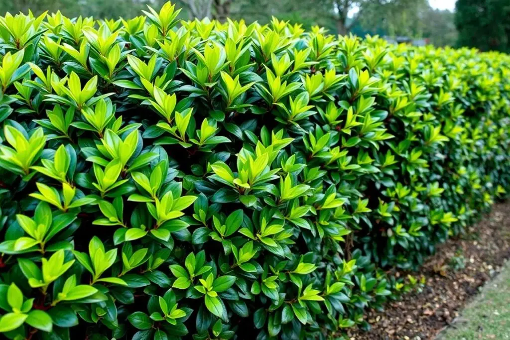 Laurowiśnia 'Etna' z intensywnie zielonymi liśćmi