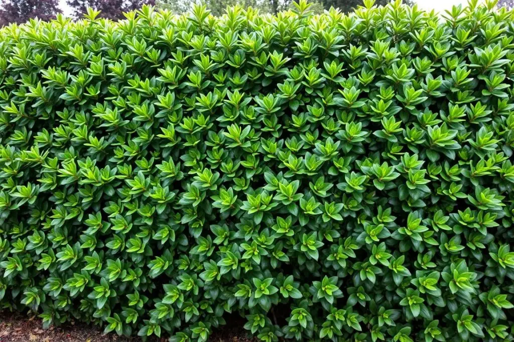 Laurowiśnia 'Herbergii' z charakterystycznymi małymi liśćmi