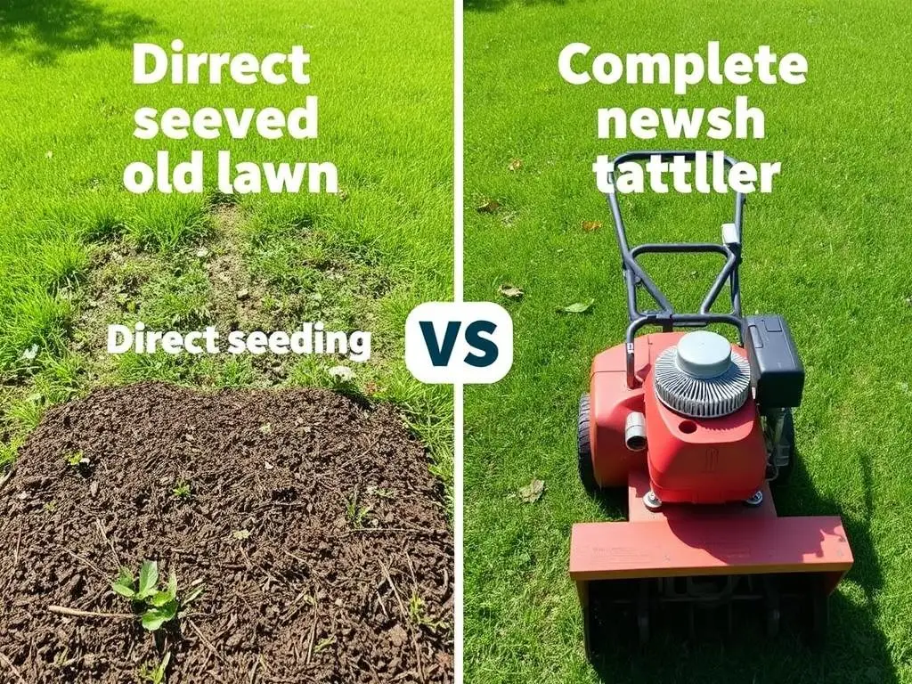 Porównanie metod zakładania nowego trawnika na starym