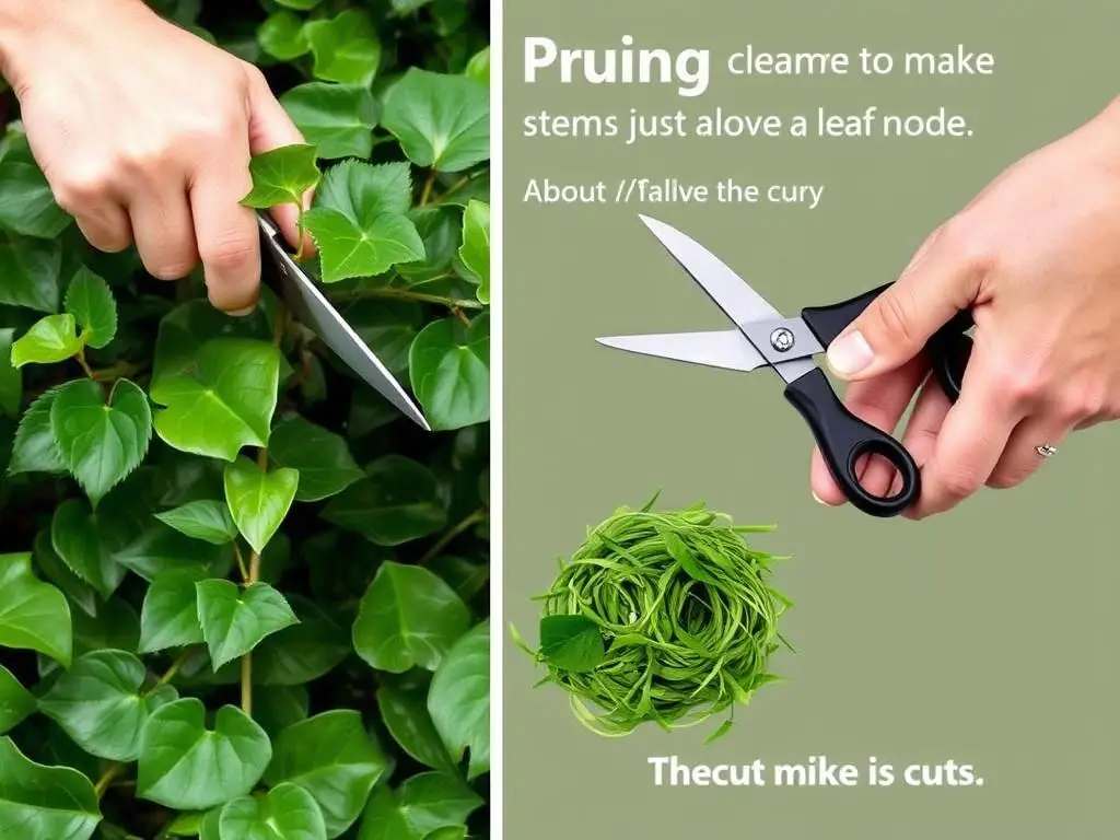 Przycinanie bluszczu - technika stymulująca wzrost nowych pędów