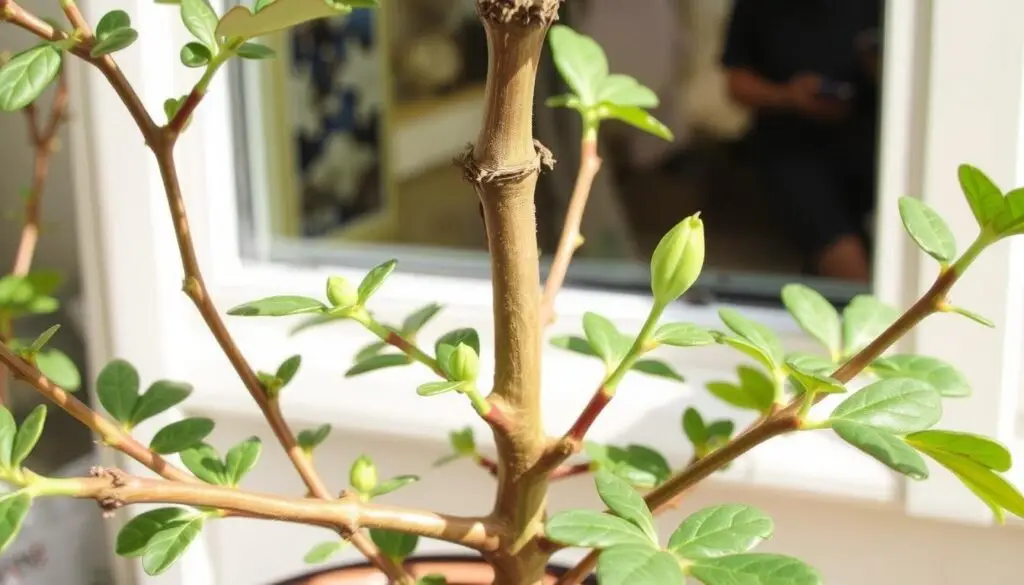 Sundaville po wiosennym przycinaniu z nowymi pędami