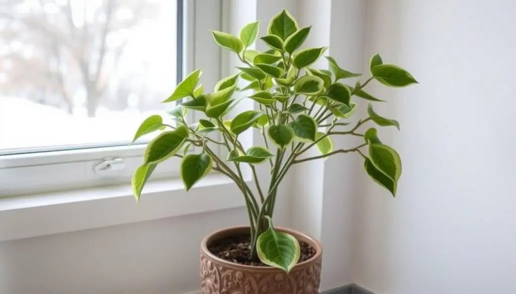 Sundaville zimą w domu w idealnych warunkach przy oknie