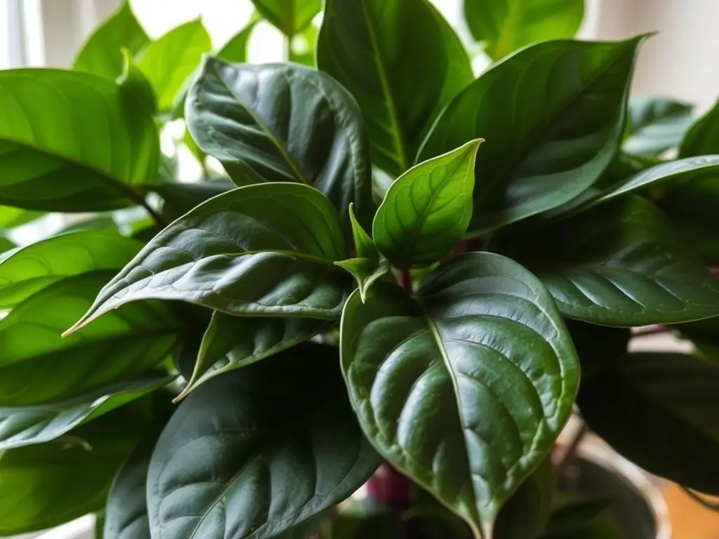 Sundaville zimą w domu z widocznymi błyszczącymi liśćmi