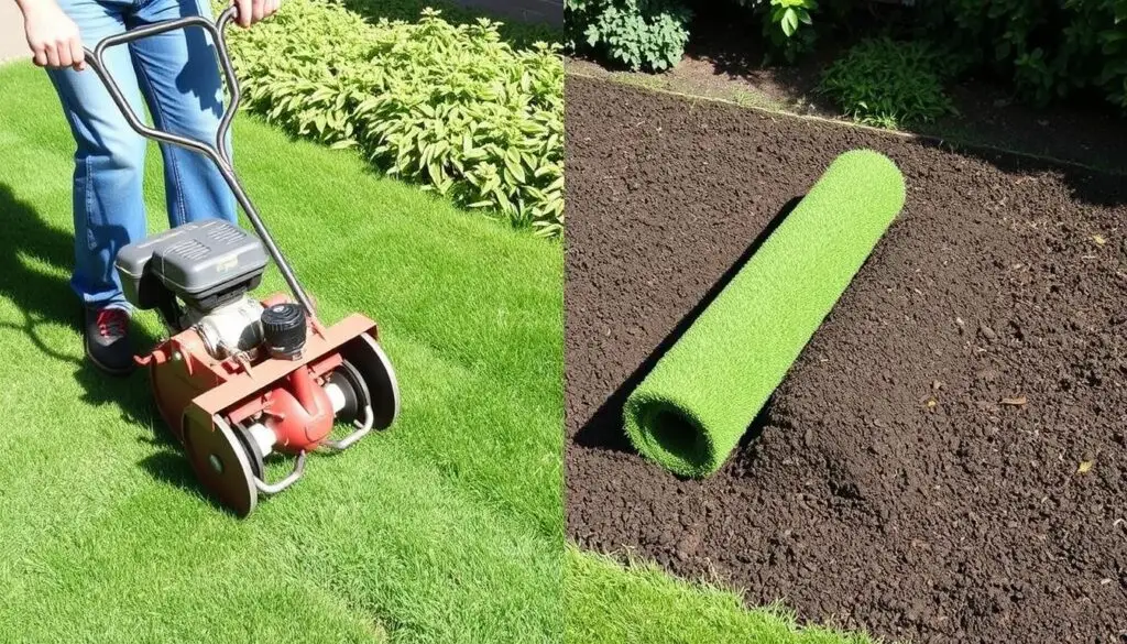 Zakładanie nowego trawnika po usunięciu starego glebogryzarką