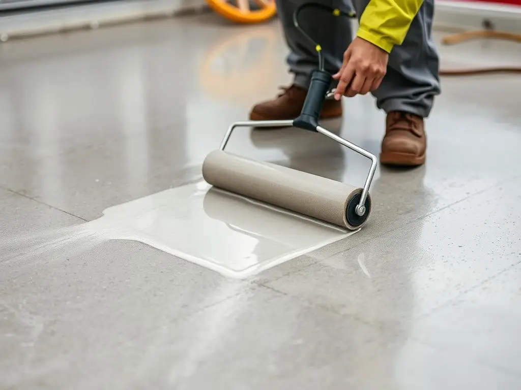 Gruntowanie podłoża przed aplikacją wylewki samopoziomującej na tarasie