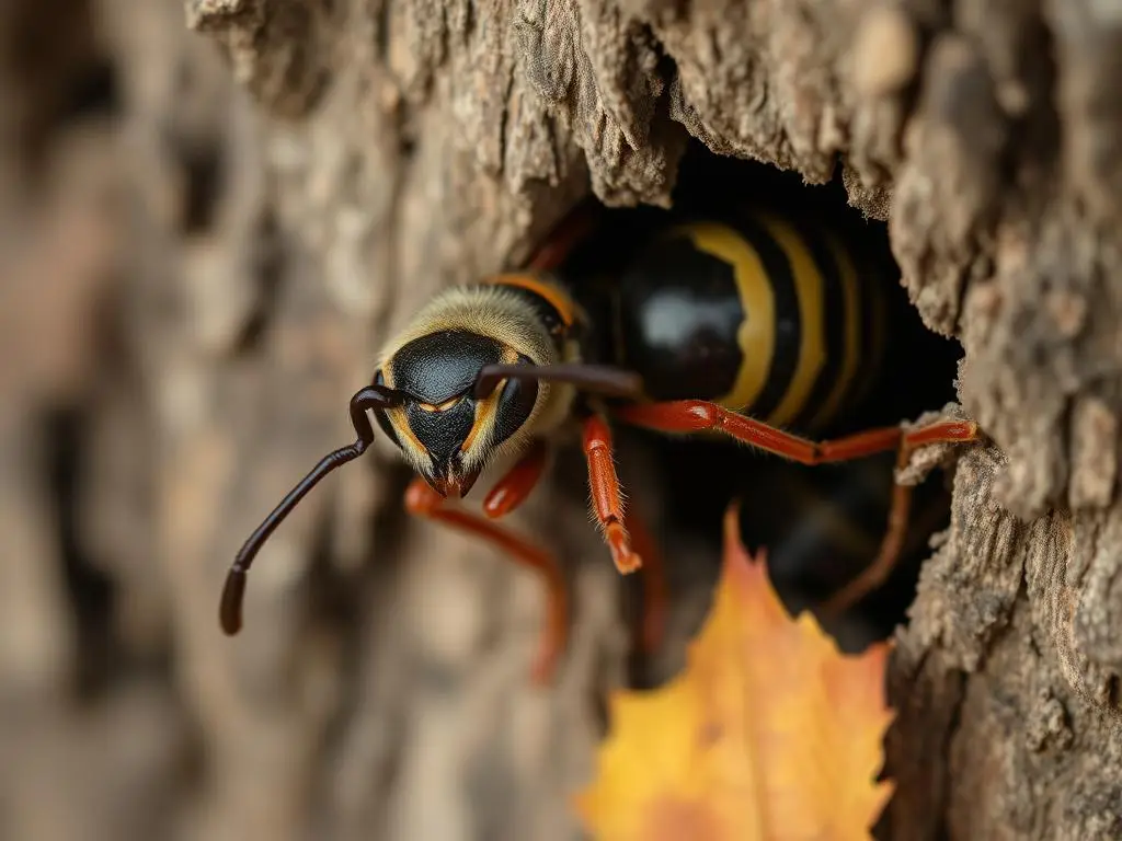 Królowa szerszenia przygotowująca się do zimowania