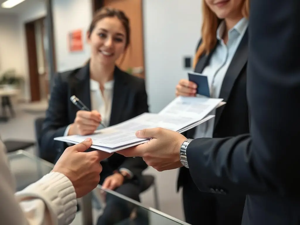Osoba załatwiająca formalności związane z odejściem z pracy