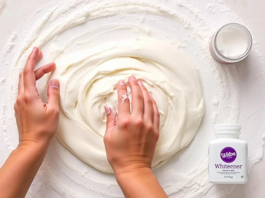 Proces wybielania masy cukrowej za pomocą wybielacza Wilton