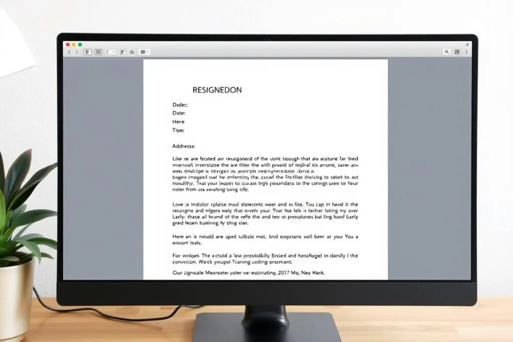 Wzór rezygnacji ze stanowiska w formacie PDF